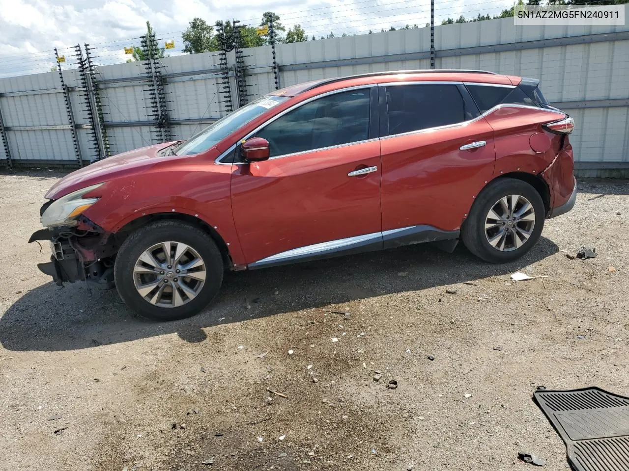 2015 Nissan Murano S VIN: 5N1AZ2MG5FN240911 Lot: 68038644