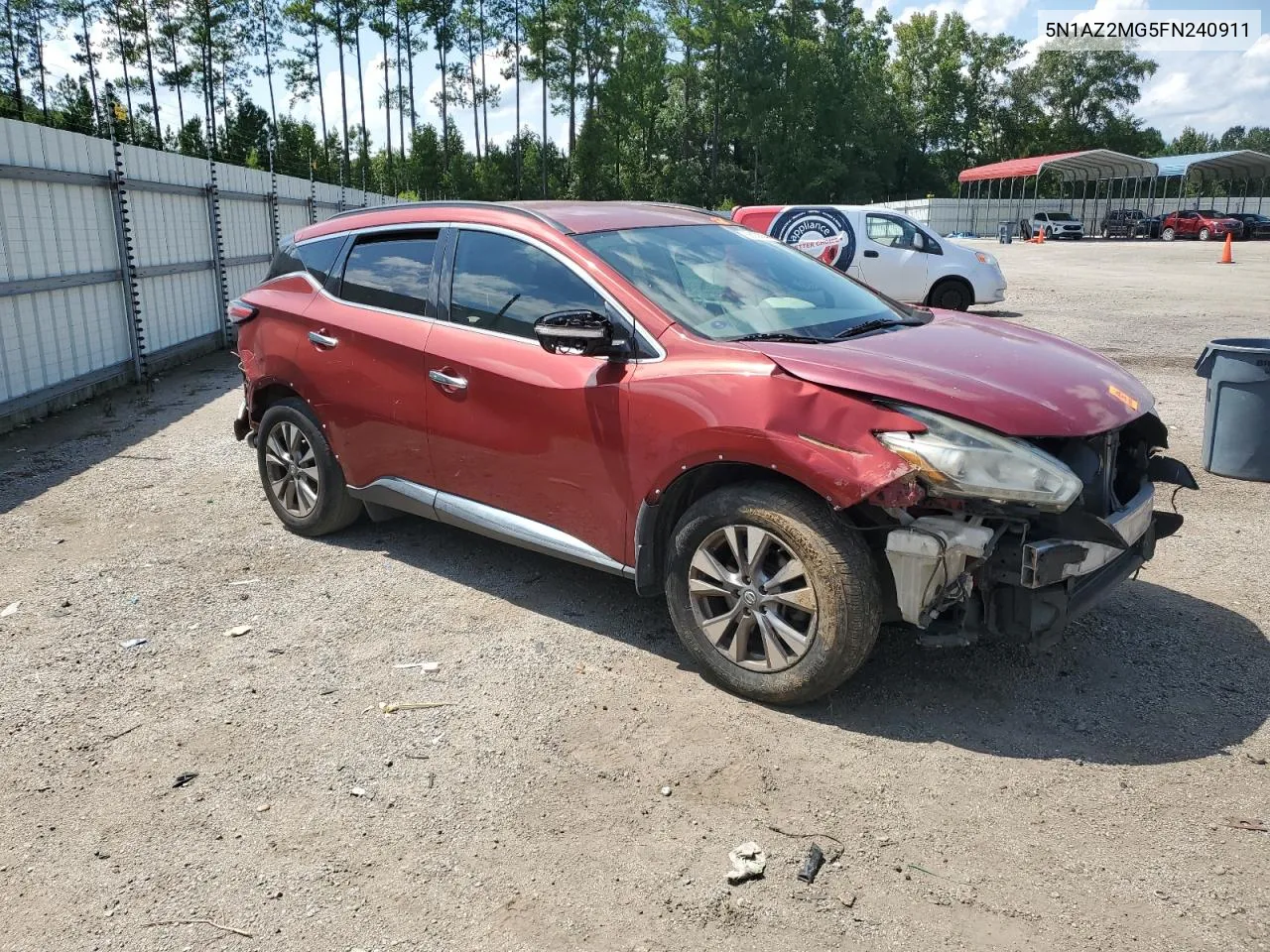 2015 Nissan Murano S VIN: 5N1AZ2MG5FN240911 Lot: 68038644