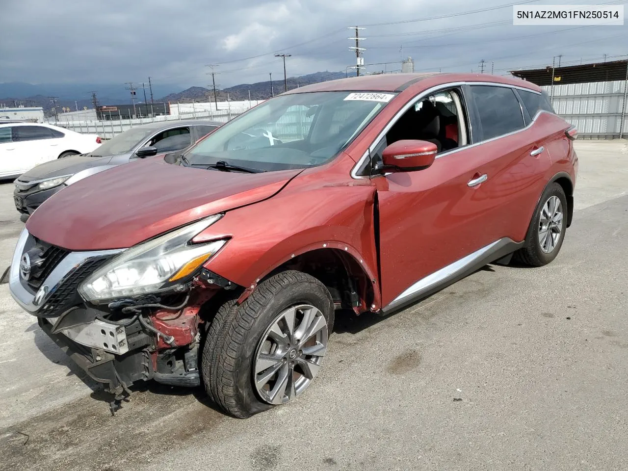 2015 Nissan Murano S VIN: 5N1AZ2MG1FN250514 Lot: 72472864