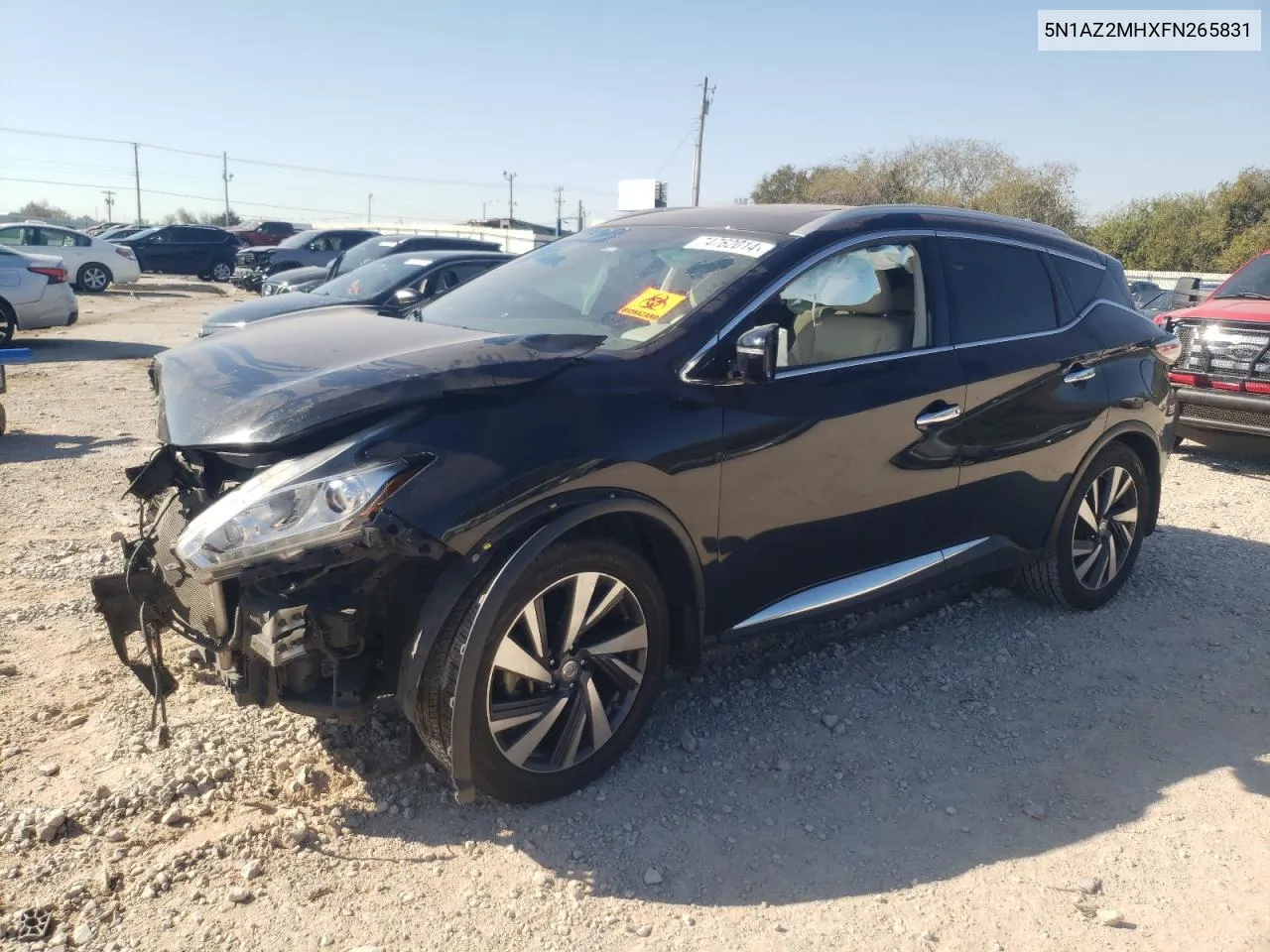 2015 Nissan Murano S VIN: 5N1AZ2MHXFN265831 Lot: 74762014