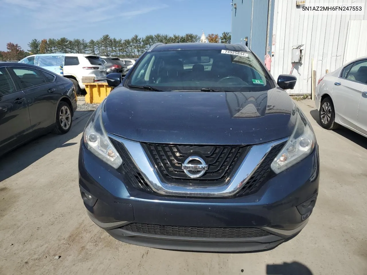 2015 Nissan Murano S VIN: 5N1AZ2MH6FN247553 Lot: 74925844