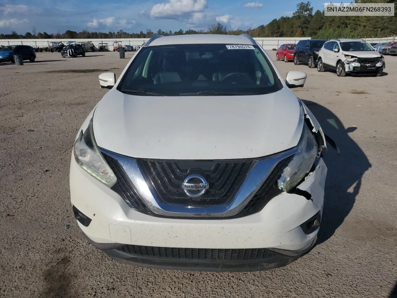 2015 Nissan Murano S VIN: 5N1AZ2MG6FN268393 Lot: 78796574