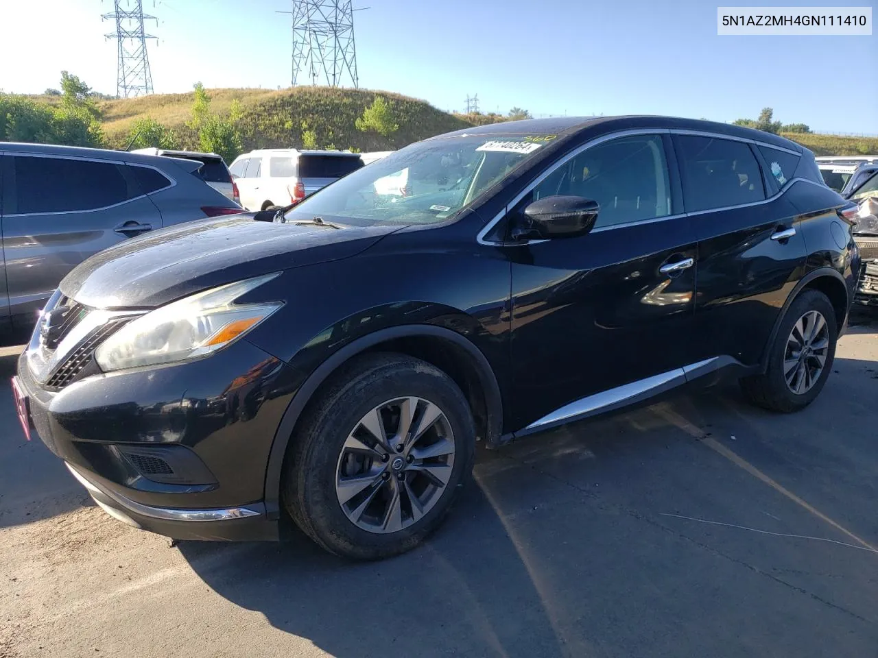 2016 Nissan Murano S VIN: 5N1AZ2MH4GN111410 Lot: 67740264