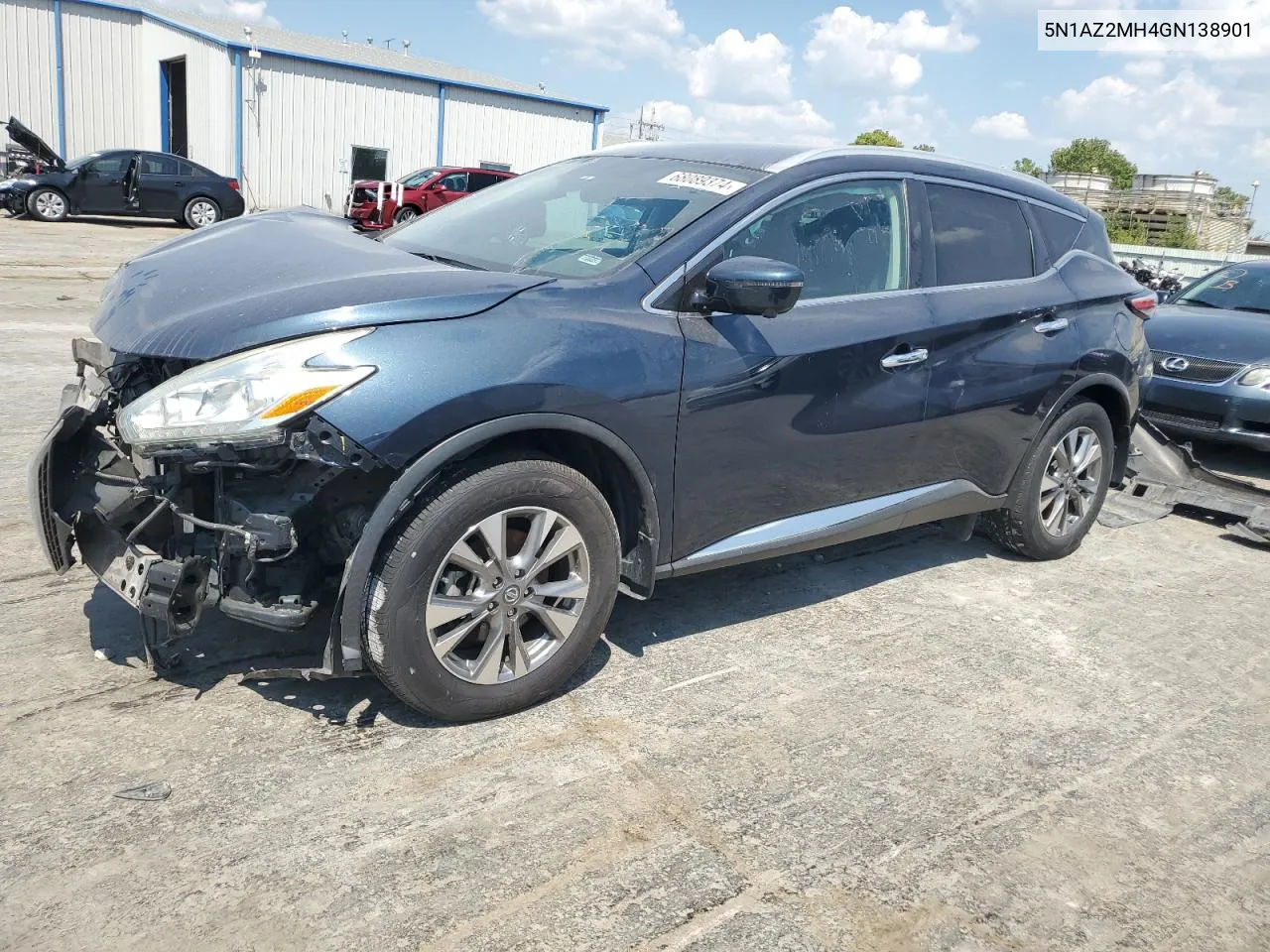 2016 Nissan Murano S VIN: 5N1AZ2MH4GN138901 Lot: 68089374