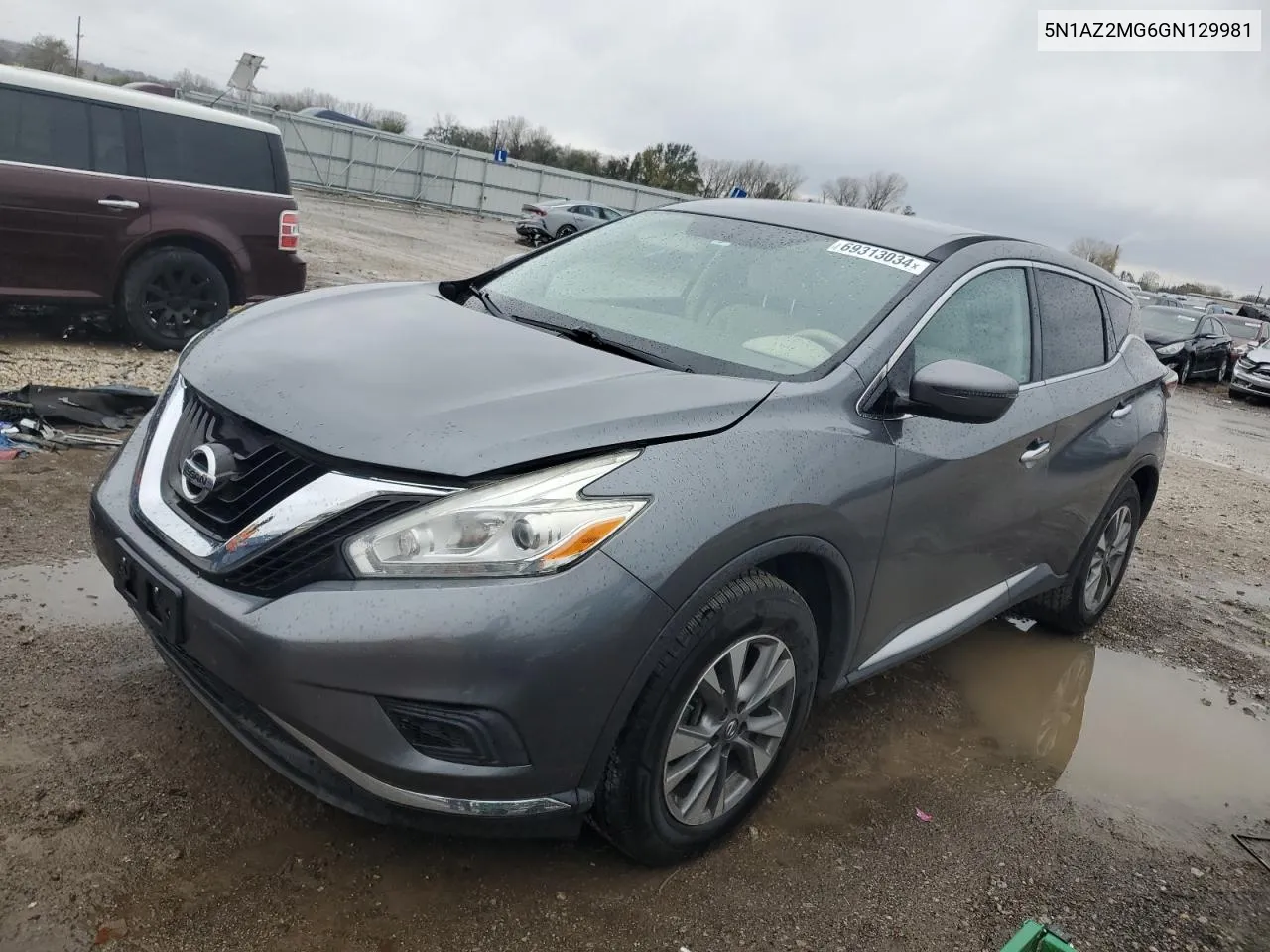 2016 Nissan Murano S VIN: 5N1AZ2MG6GN129981 Lot: 69313034