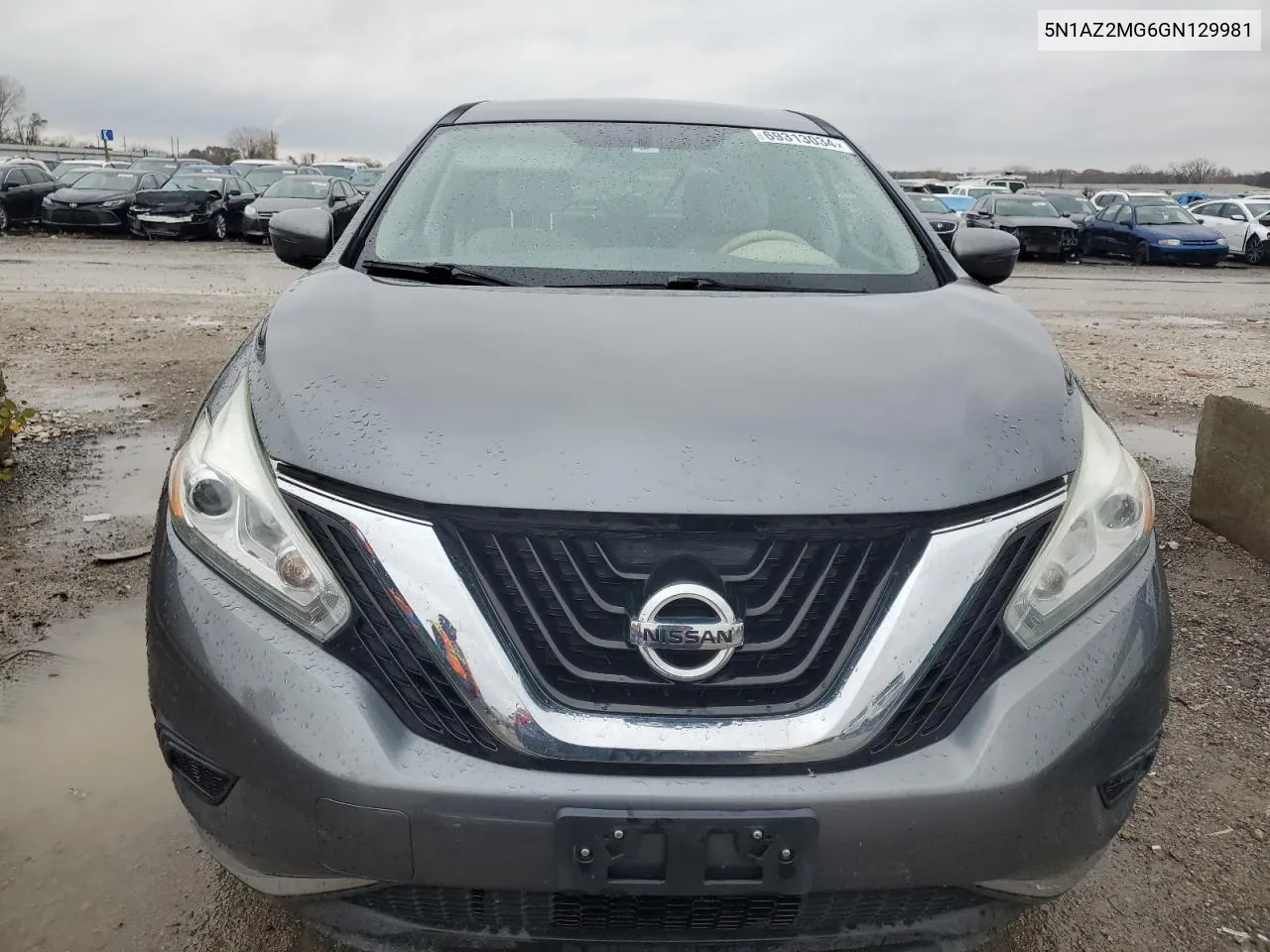 2016 Nissan Murano S VIN: 5N1AZ2MG6GN129981 Lot: 69313034