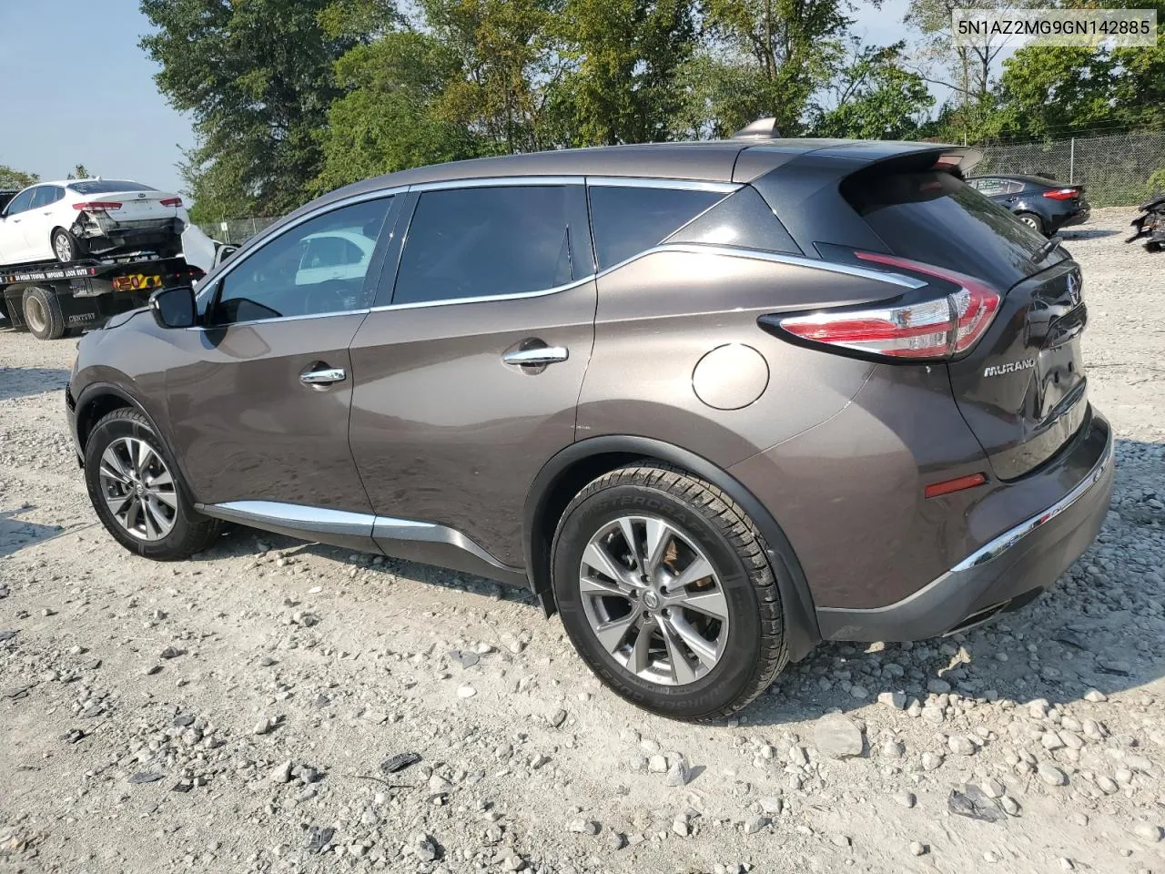 2016 Nissan Murano S VIN: 5N1AZ2MG9GN142885 Lot: 69535194