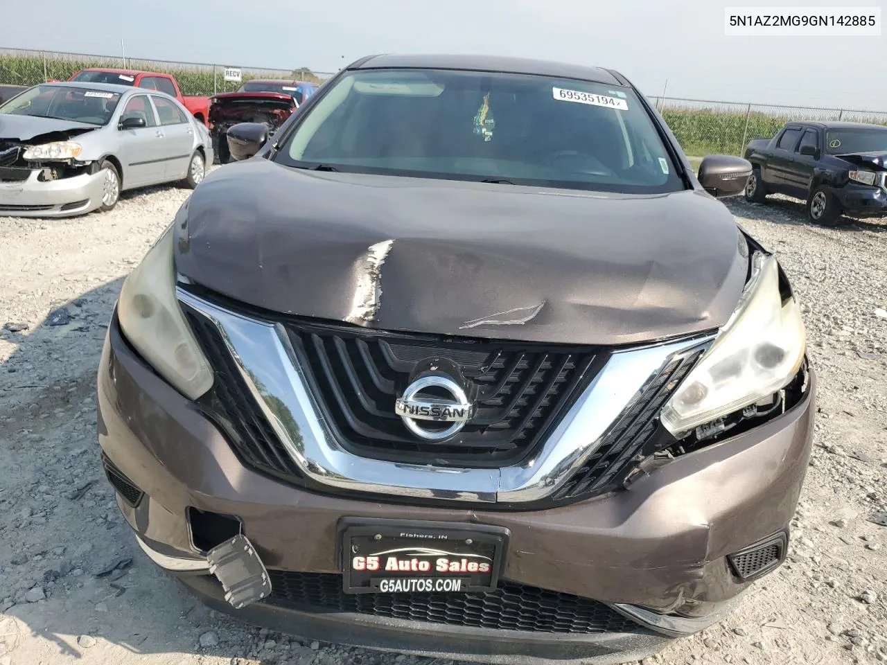 5N1AZ2MG9GN142885 2016 Nissan Murano S