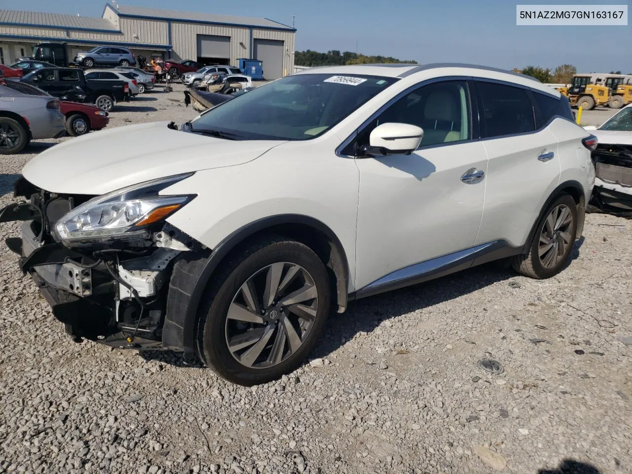 2016 Nissan Murano S VIN: 5N1AZ2MG7GN163167 Lot: 70959944