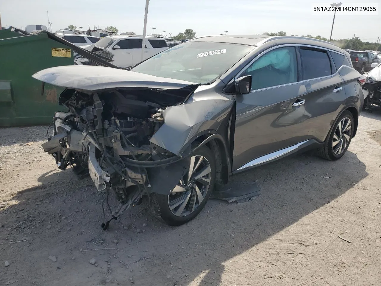 2016 Nissan Murano S VIN: 5N1AZ2MH4GN129065 Lot: 71155494