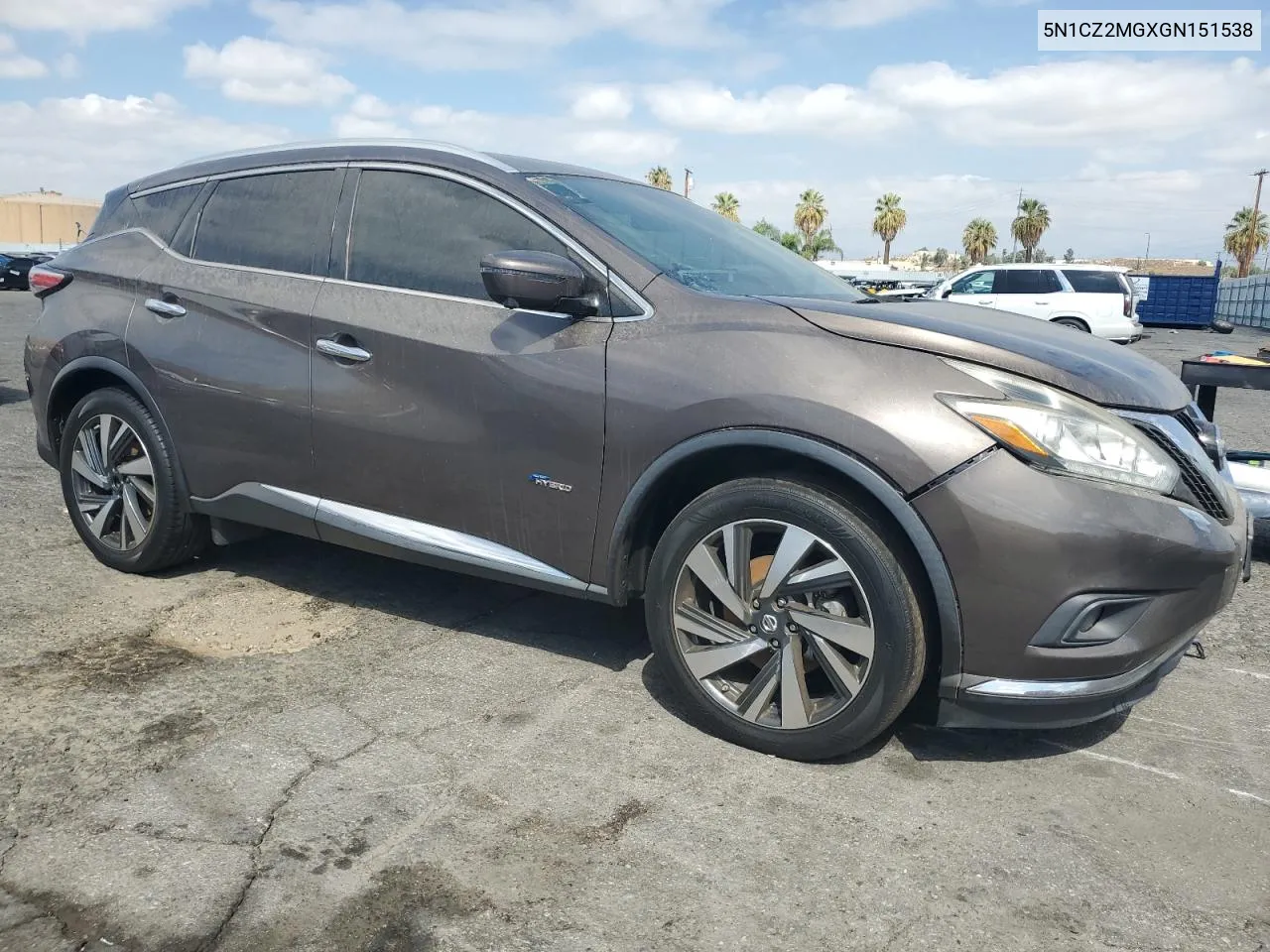 2016 Nissan Murano Sl Hev VIN: 5N1CZ2MGXGN151538 Lot: 71894784