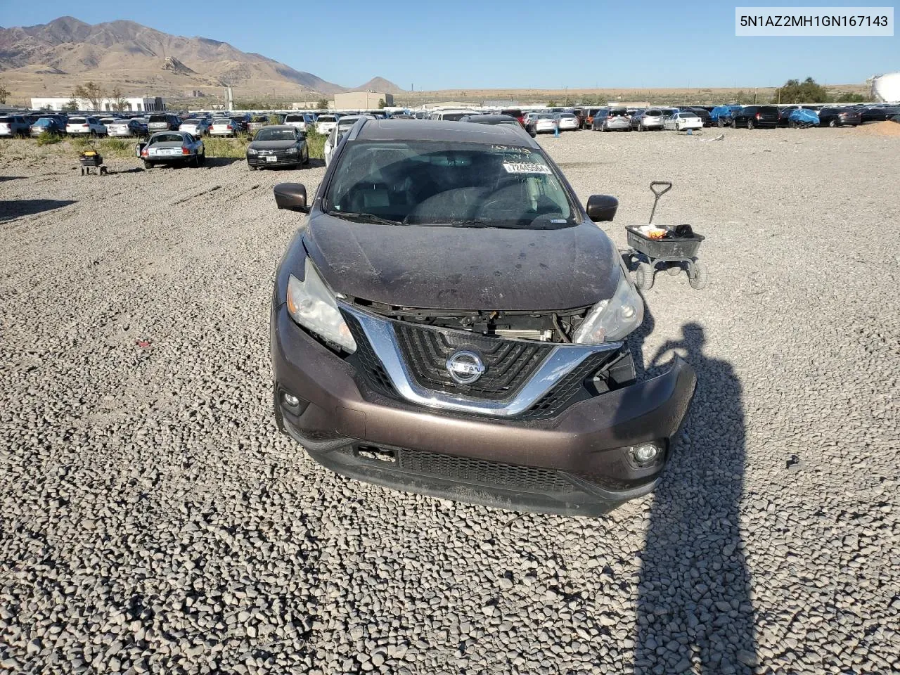 2016 Nissan Murano S VIN: 5N1AZ2MH1GN167143 Lot: 72445564