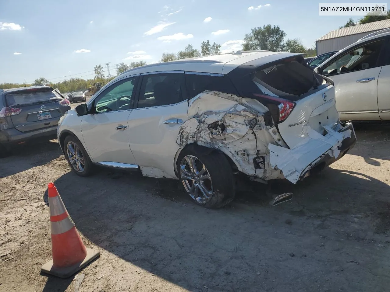 2016 Nissan Murano S VIN: 5N1AZ2MH4GN119751 Lot: 73148754