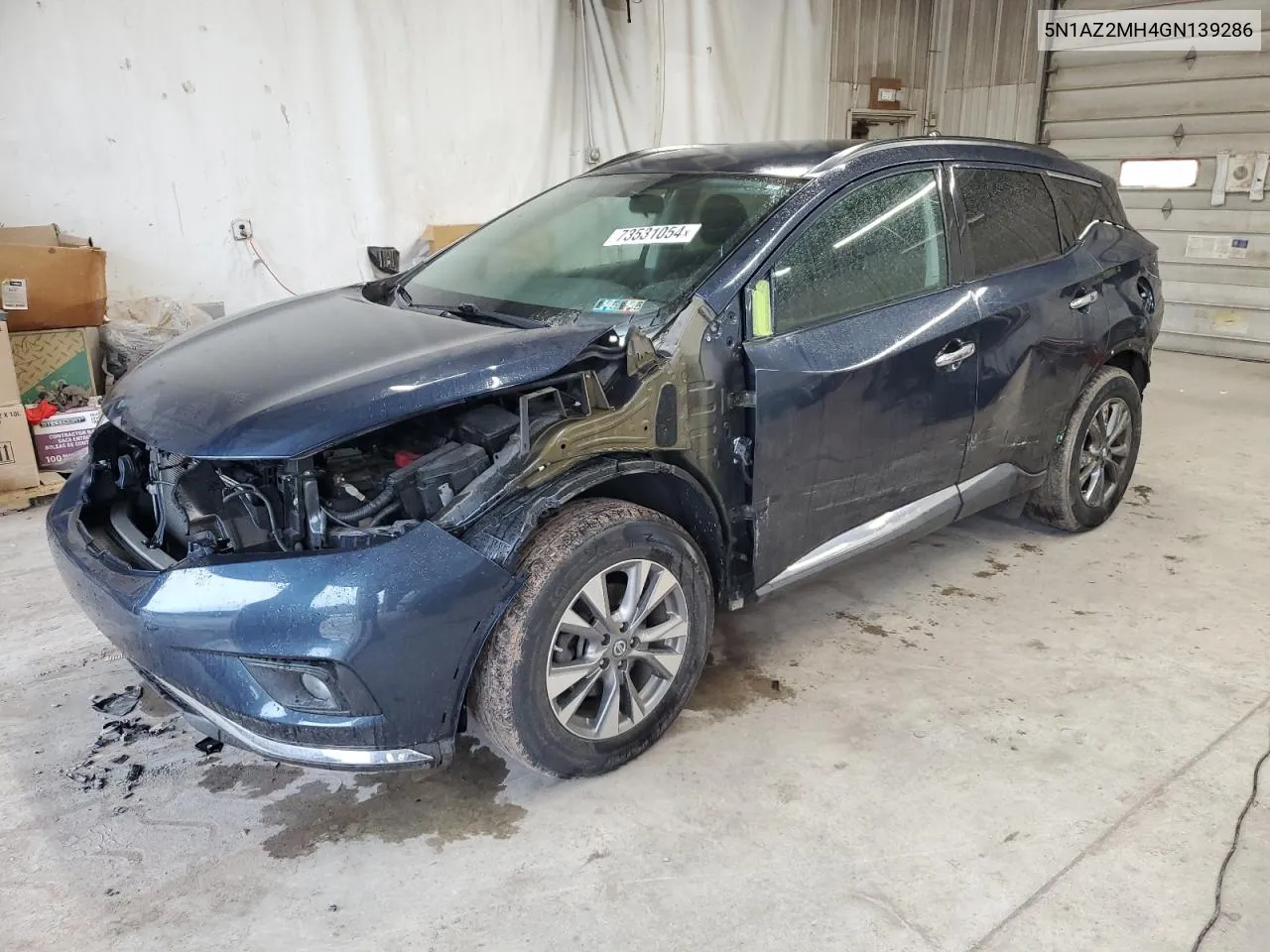 2016 Nissan Murano S VIN: 5N1AZ2MH4GN139286 Lot: 73531054