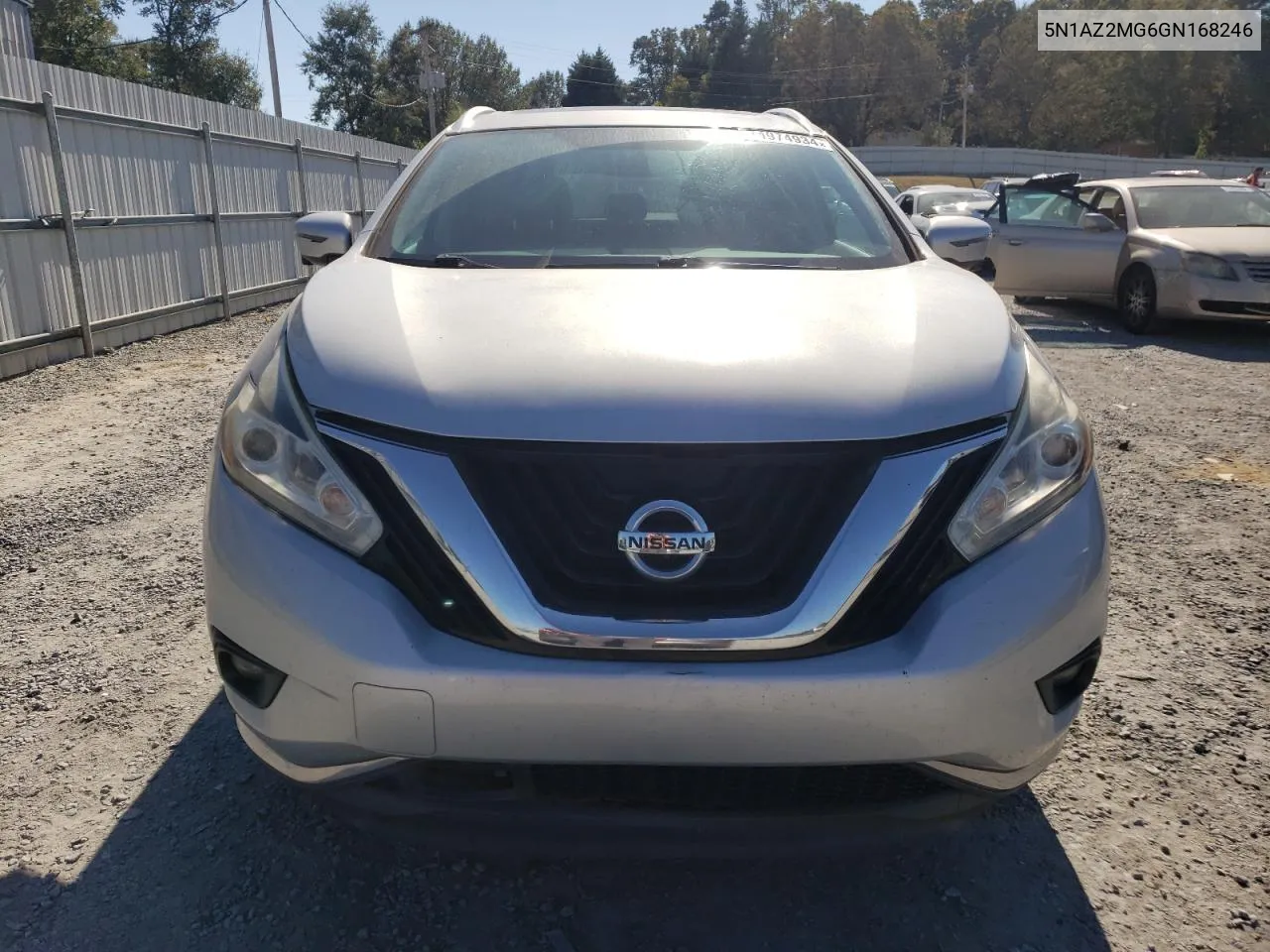 2016 Nissan Murano S VIN: 5N1AZ2MG6GN168246 Lot: 74974934