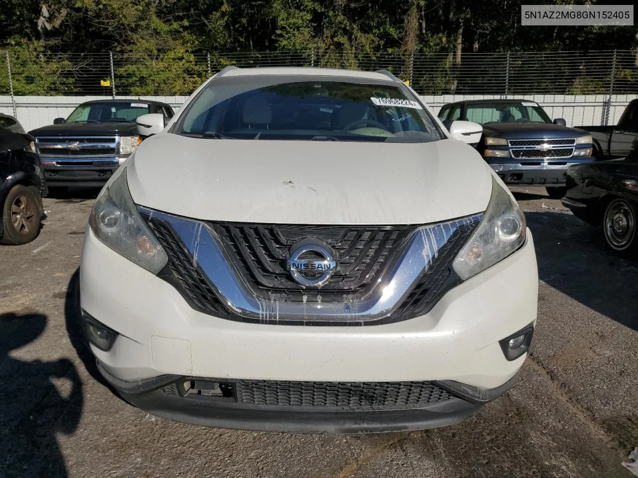 2016 Nissan Murano S VIN: 5N1AZ2MG8GN152405 Lot: 76968224