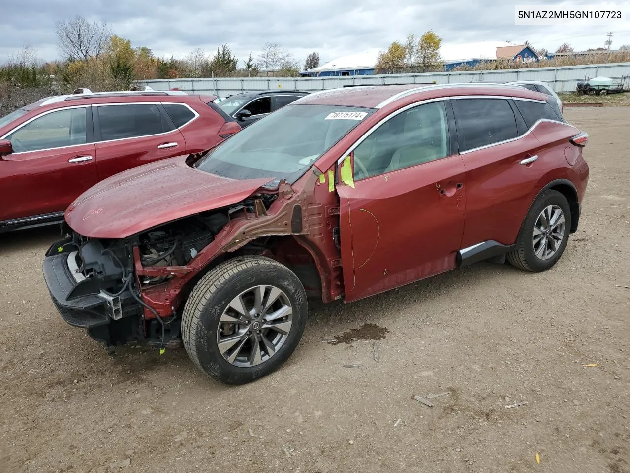 2016 Nissan Murano S VIN: 5N1AZ2MH5GN107723 Lot: 78775174