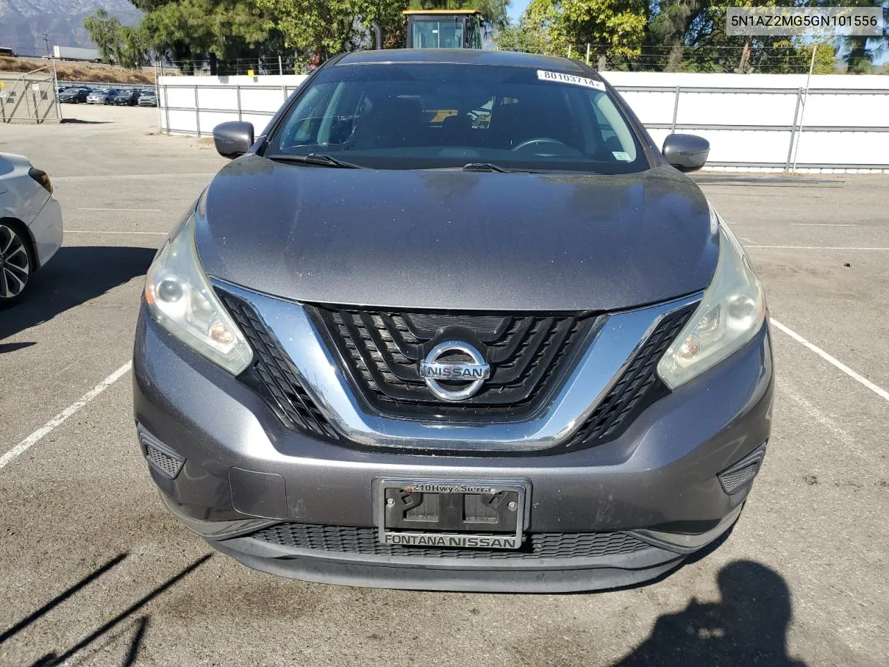 2016 Nissan Murano S VIN: 5N1AZ2MG5GN101556 Lot: 80103714