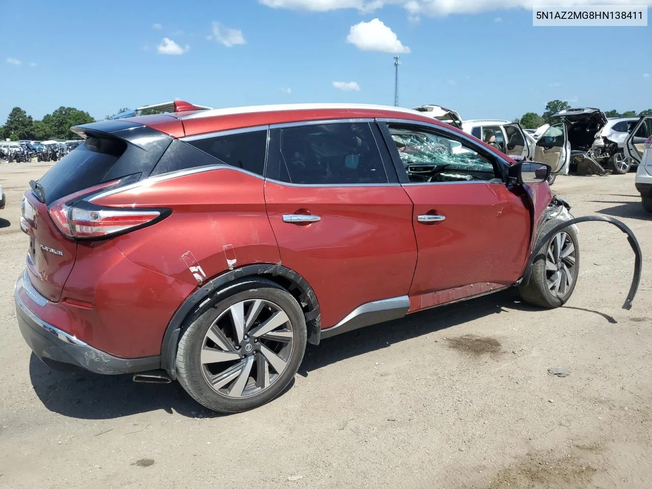 2017 Nissan Murano S VIN: 5N1AZ2MG8HN138411 Lot: 60105994