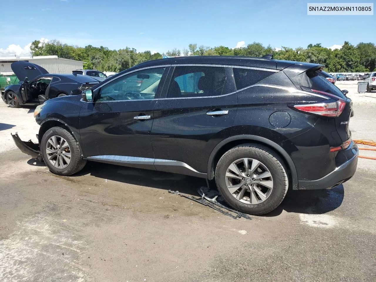 2017 Nissan Murano S VIN: 5N1AZ2MGXHN110805 Lot: 61096104