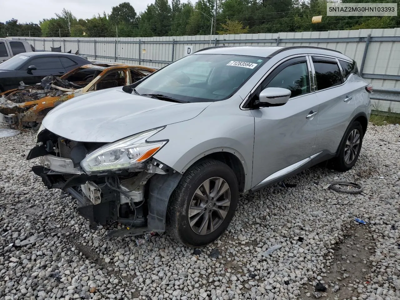 2017 Nissan Murano S VIN: 5N1AZ2MG0HN103393 Lot: 71283594