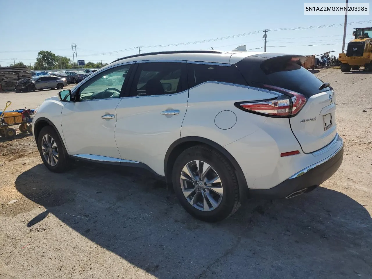 2017 Nissan Murano S VIN: 5N1AZ2MGXHN203985 Lot: 71833844