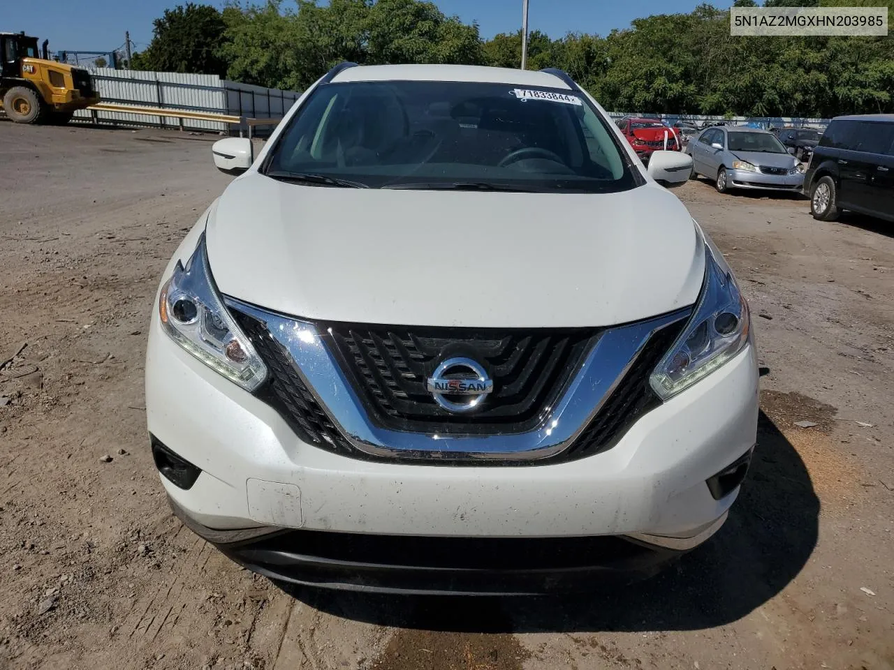 5N1AZ2MGXHN203985 2017 Nissan Murano S