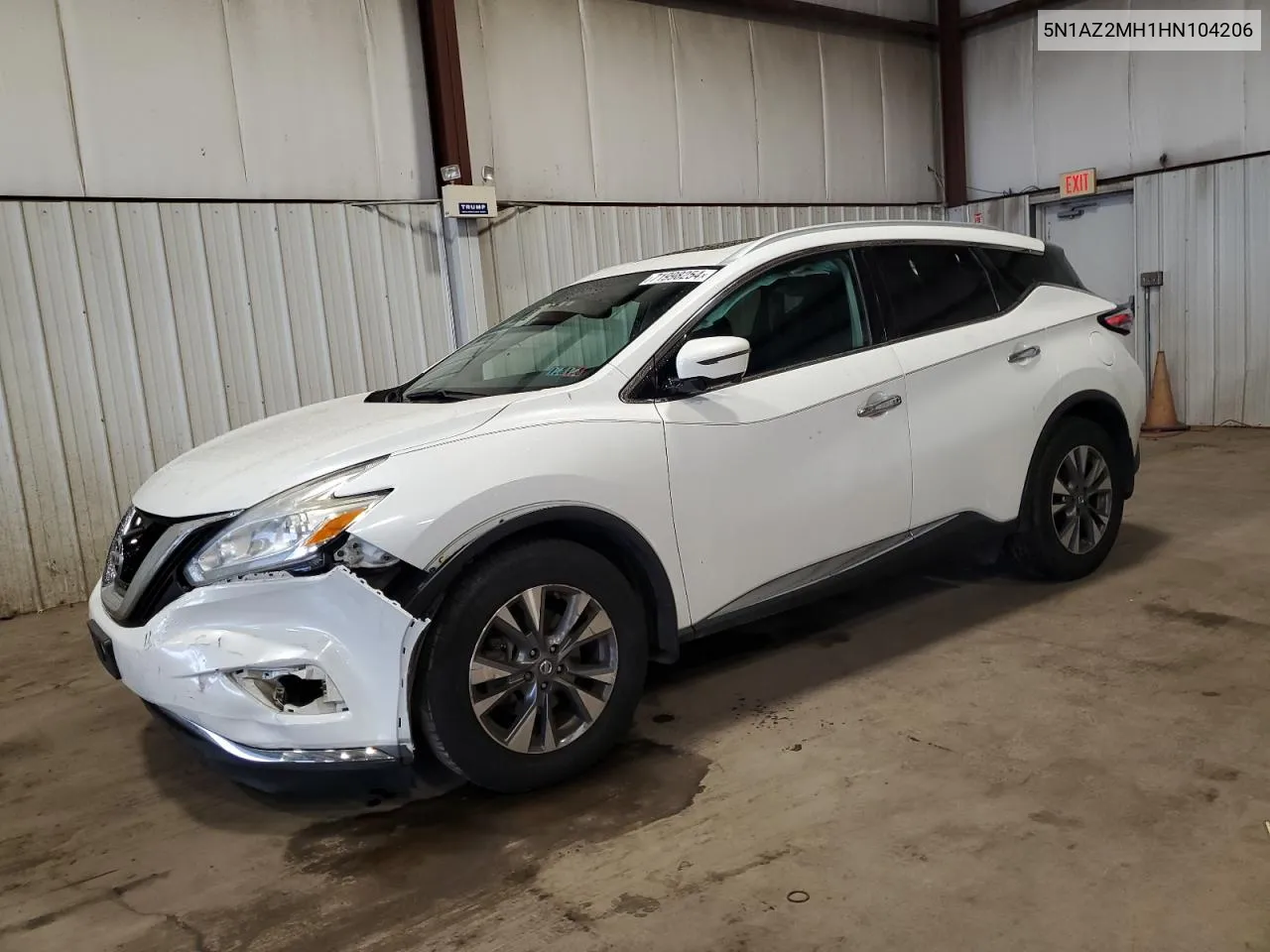 2017 Nissan Murano S VIN: 5N1AZ2MH1HN104206 Lot: 71998254