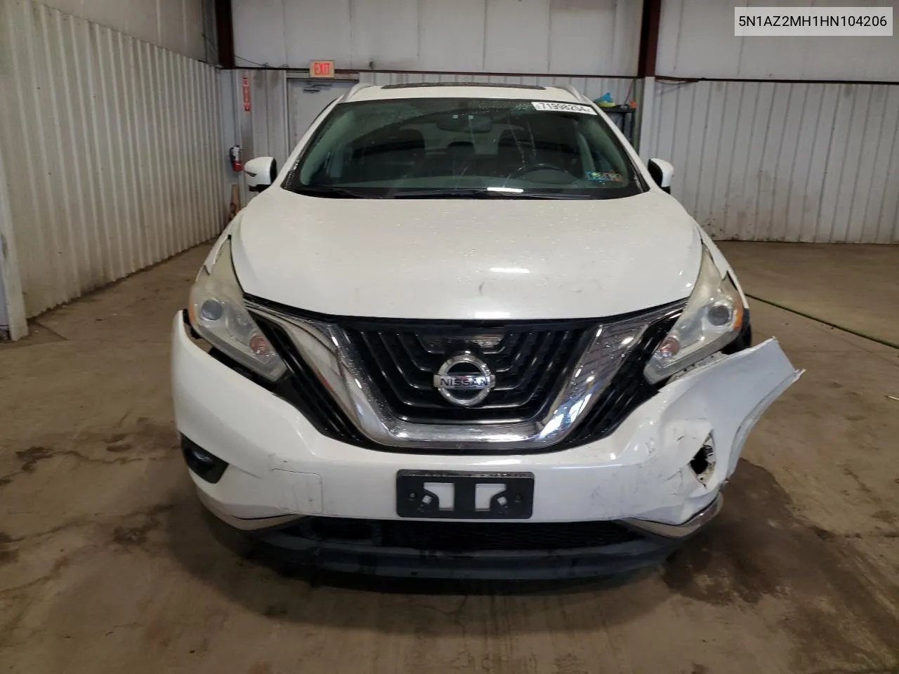 2017 Nissan Murano S VIN: 5N1AZ2MH1HN104206 Lot: 71998254