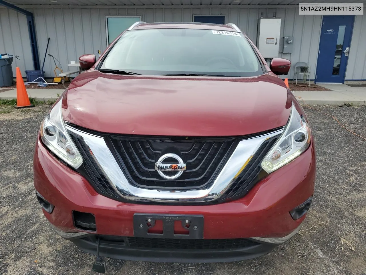 2017 Nissan Murano S VIN: 5N1AZ2MH9HN115373 Lot: 72216314