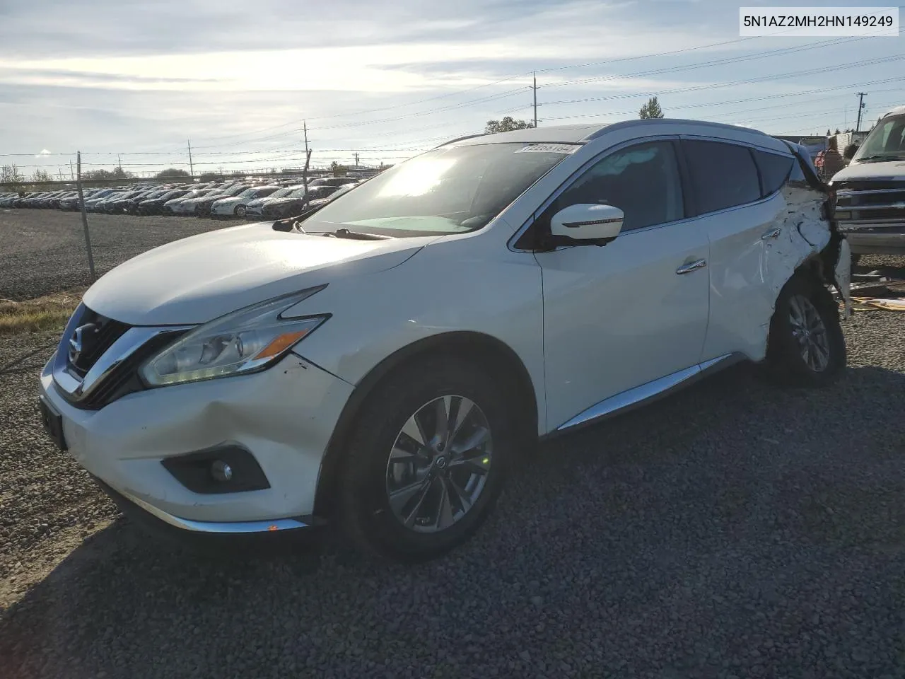 2017 Nissan Murano S VIN: 5N1AZ2MH2HN149249 Lot: 72253184