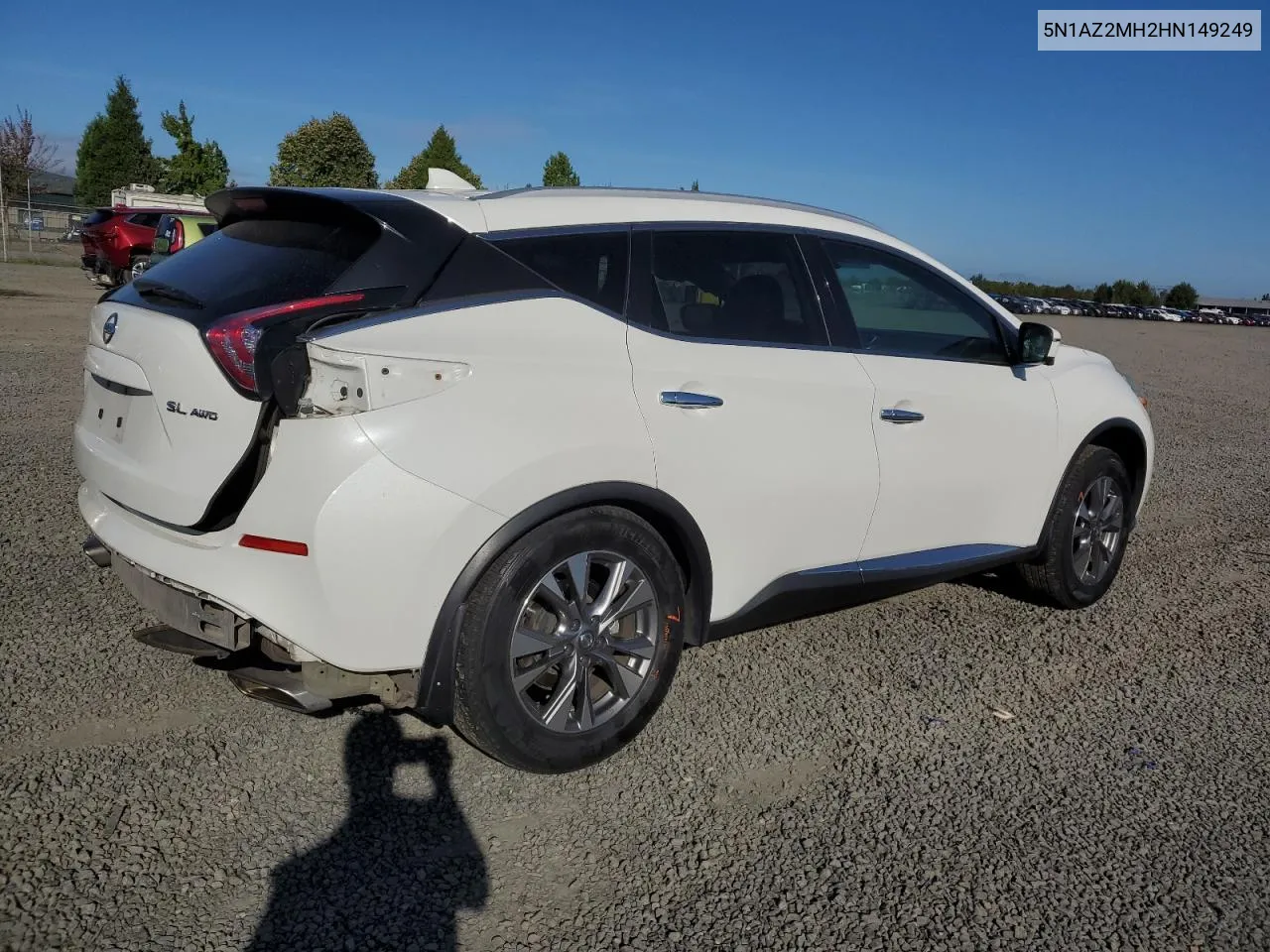 2017 Nissan Murano S VIN: 5N1AZ2MH2HN149249 Lot: 72253184