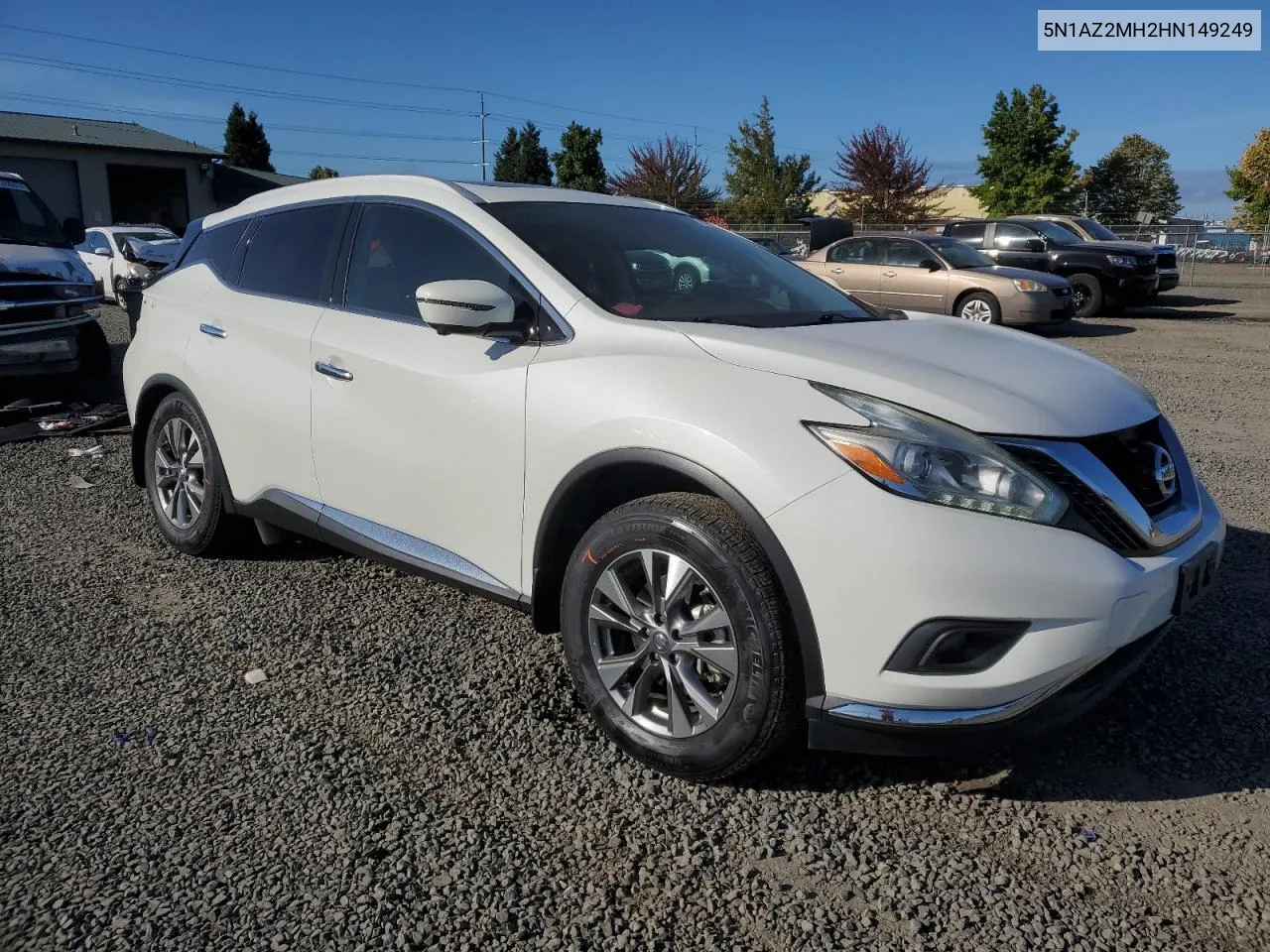 2017 Nissan Murano S VIN: 5N1AZ2MH2HN149249 Lot: 72253184