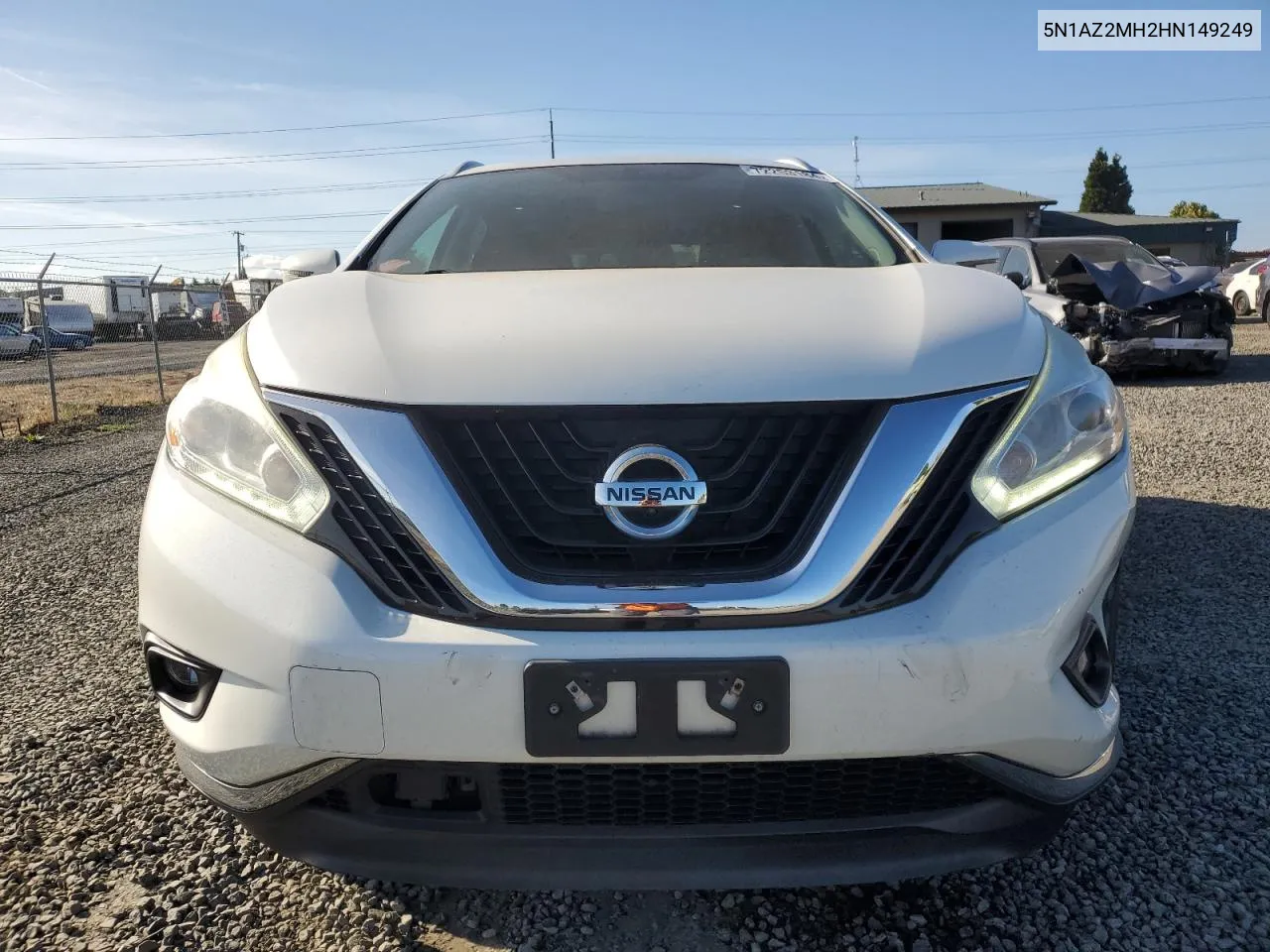 2017 Nissan Murano S VIN: 5N1AZ2MH2HN149249 Lot: 72253184