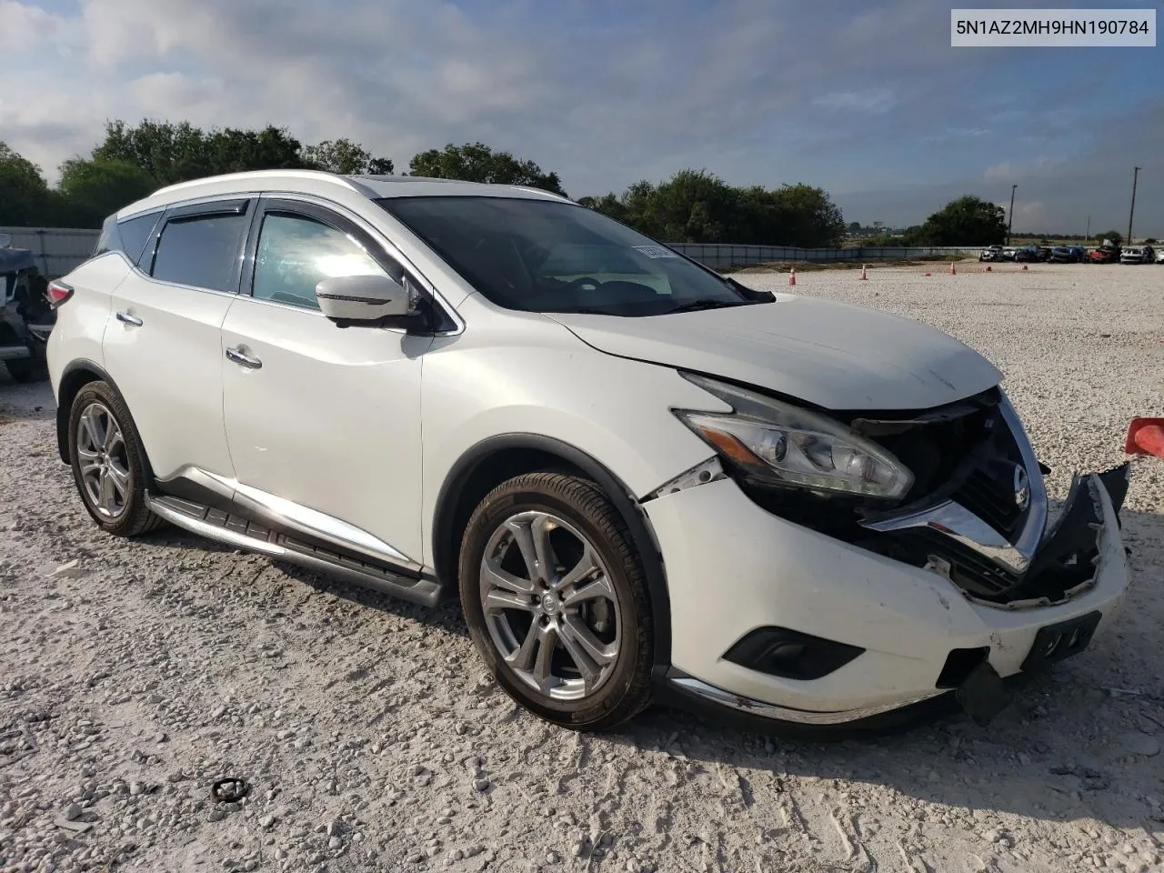 2017 Nissan Murano S VIN: 5N1AZ2MH9HN190784 Lot: 72585724