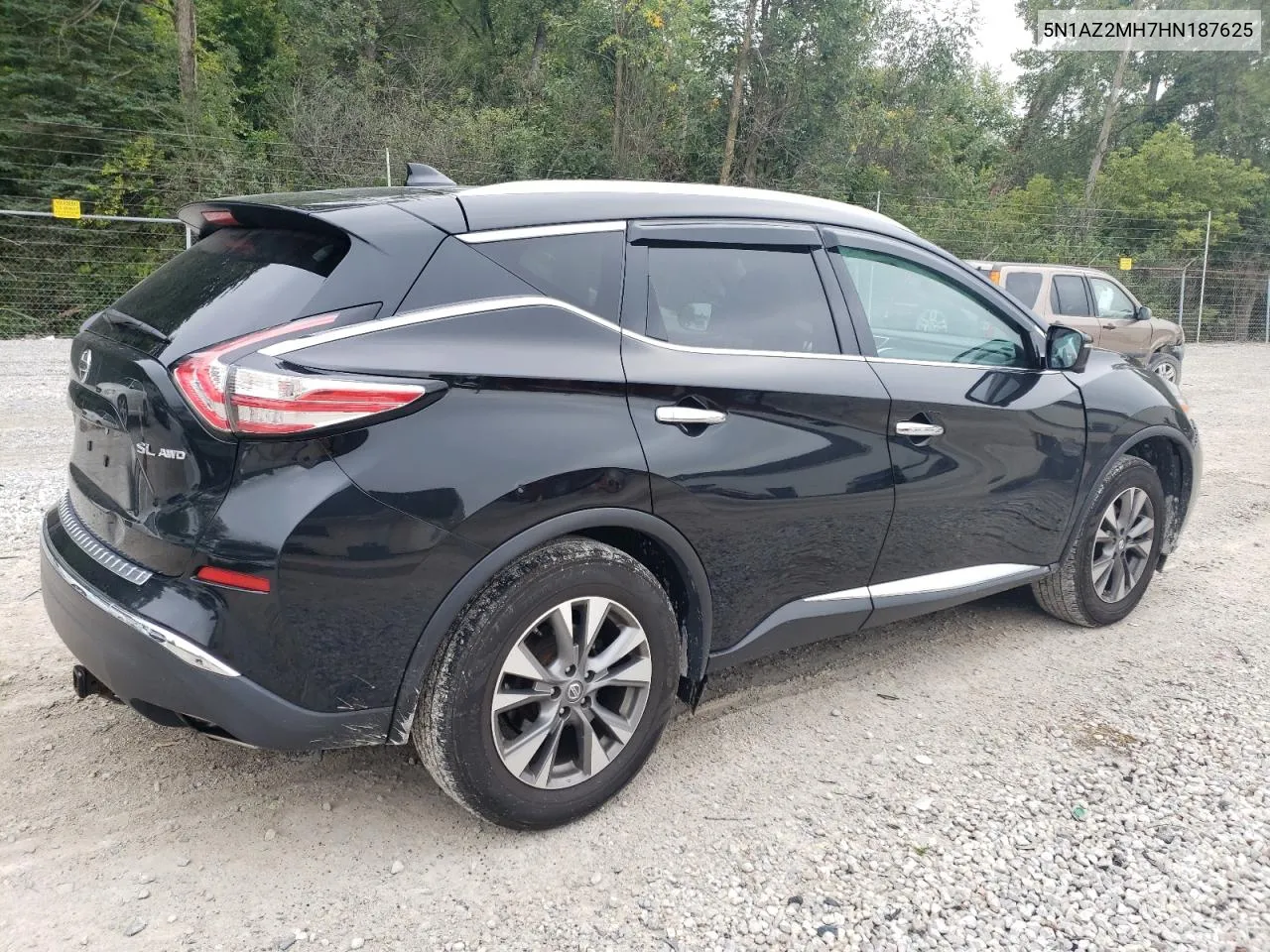 2017 Nissan Murano S VIN: 5N1AZ2MH7HN187625 Lot: 72628044