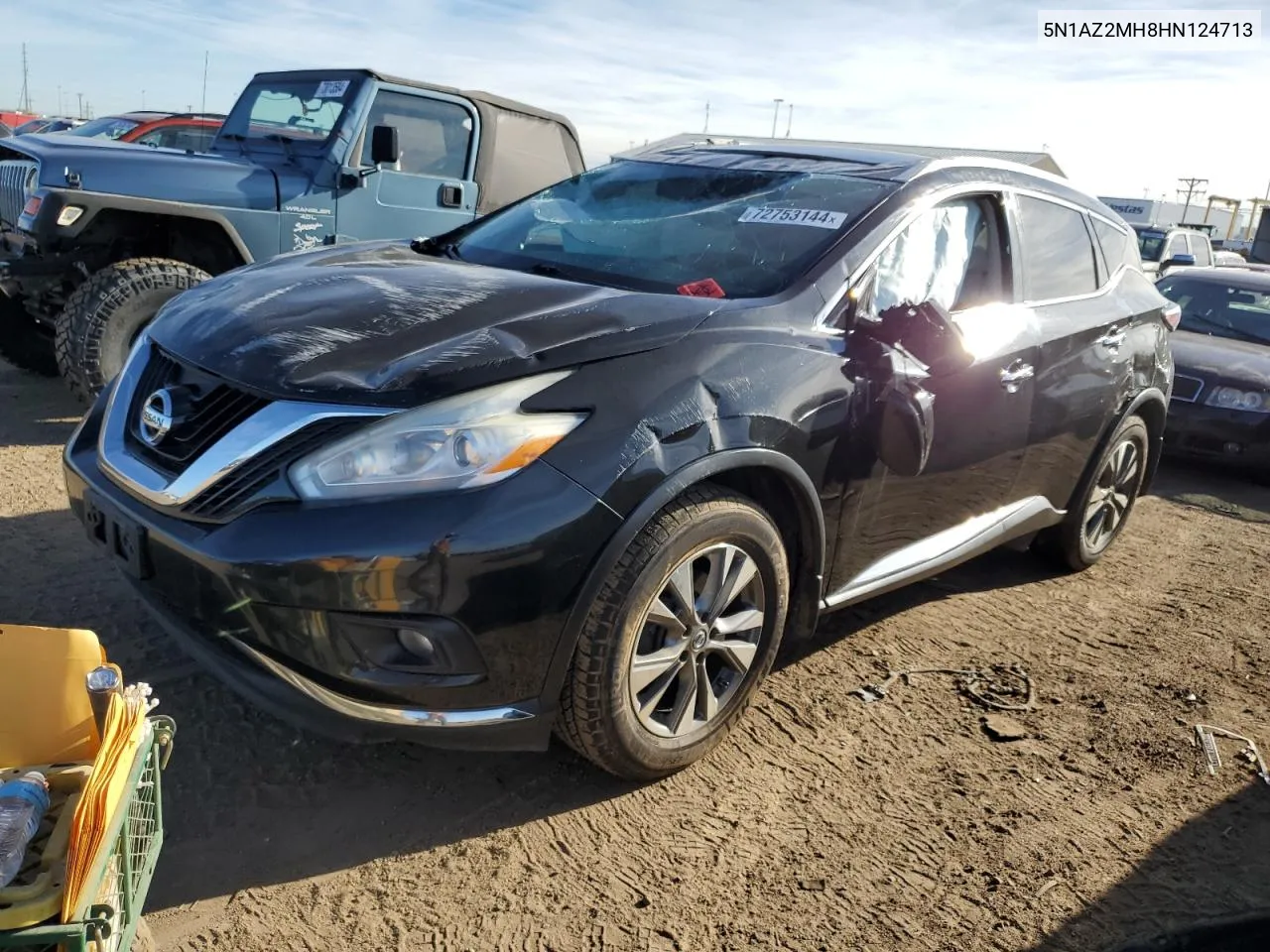 2017 Nissan Murano S VIN: 5N1AZ2MH8HN124713 Lot: 72753144