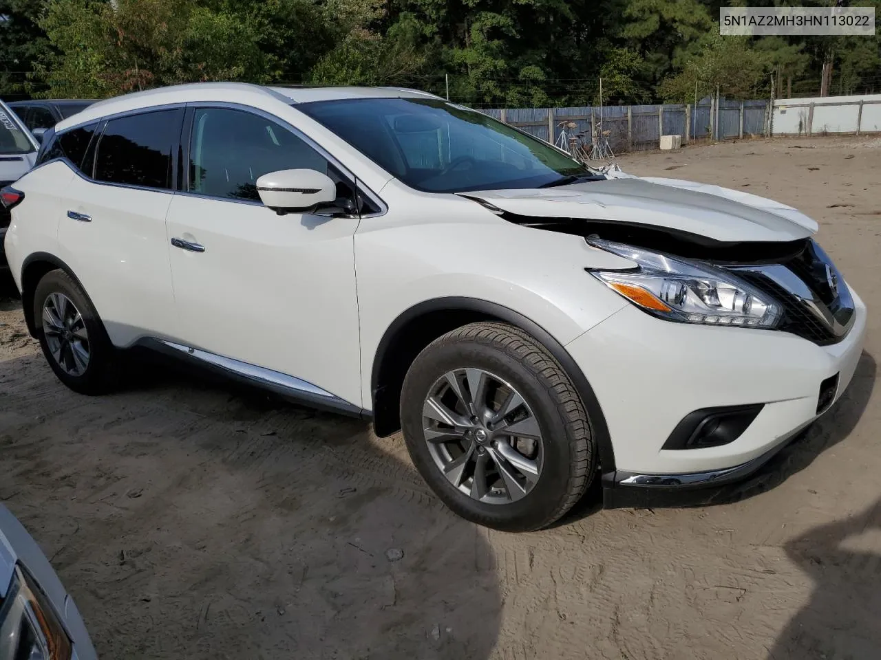 2017 Nissan Murano S VIN: 5N1AZ2MH3HN113022 Lot: 72907724