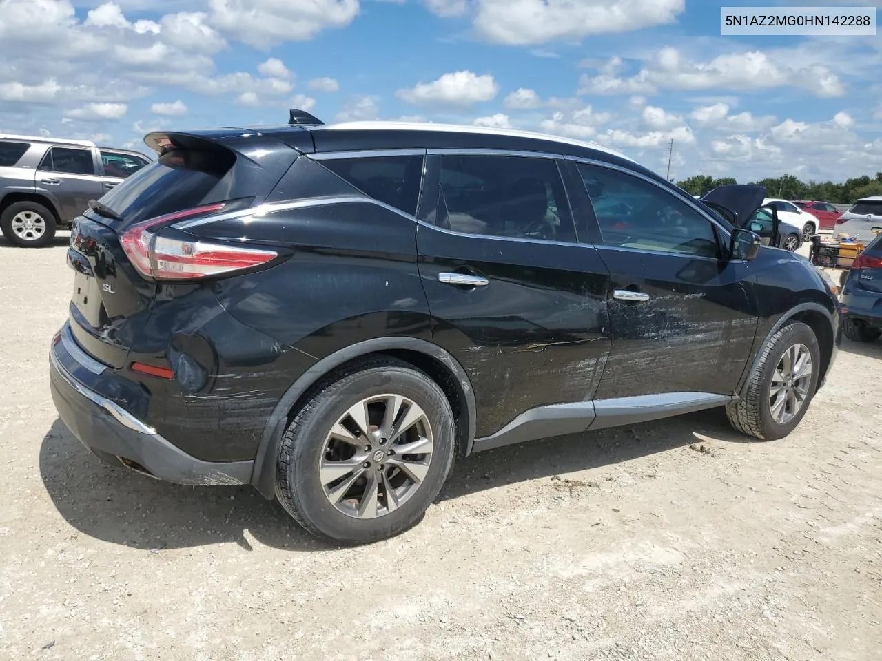 2017 Nissan Murano S VIN: 5N1AZ2MG0HN142288 Lot: 73872404