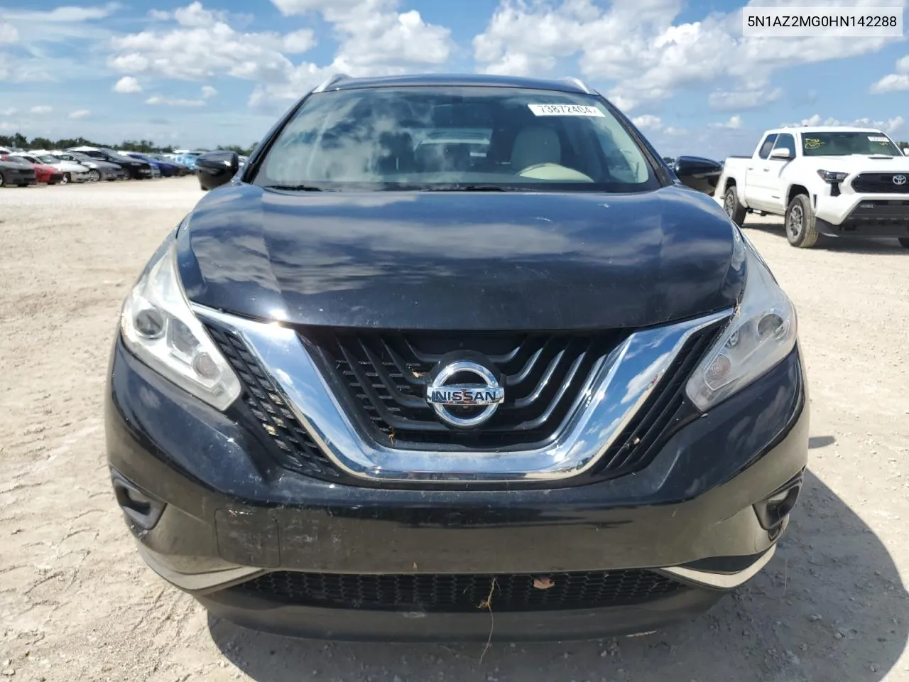 2017 Nissan Murano S VIN: 5N1AZ2MG0HN142288 Lot: 73872404