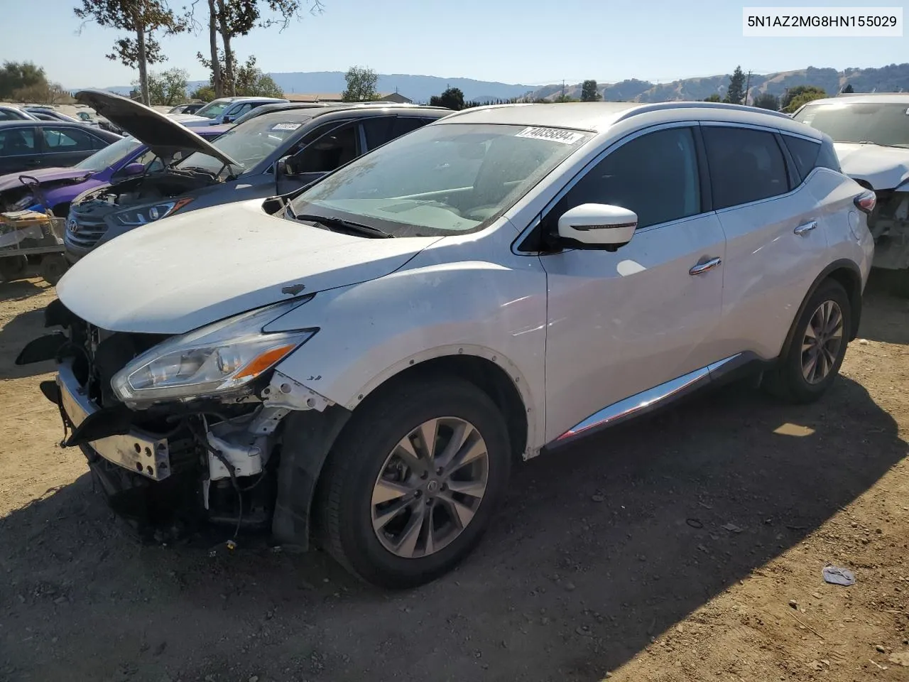 5N1AZ2MG8HN155029 2017 Nissan Murano S