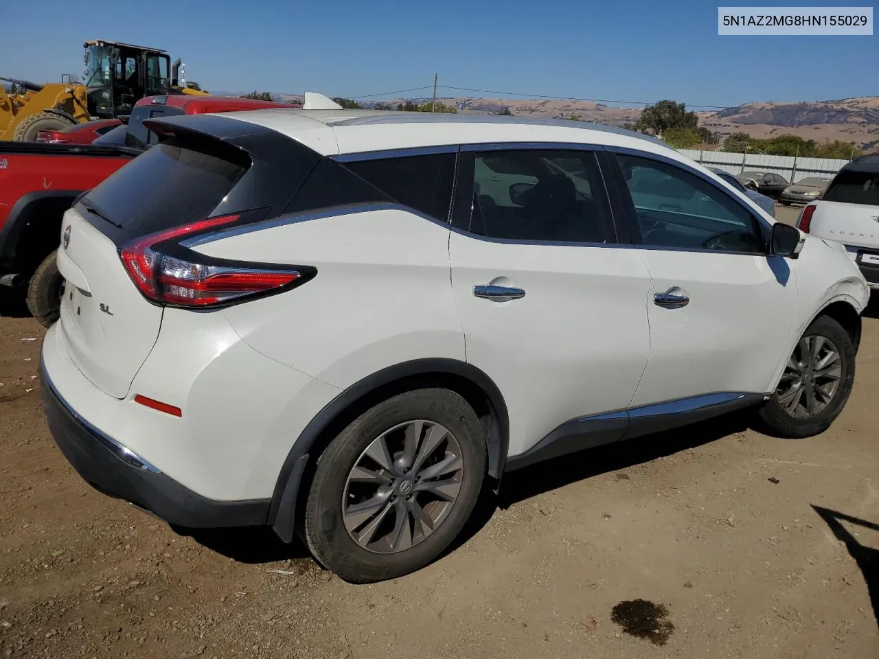 2017 Nissan Murano S VIN: 5N1AZ2MG8HN155029 Lot: 74035894