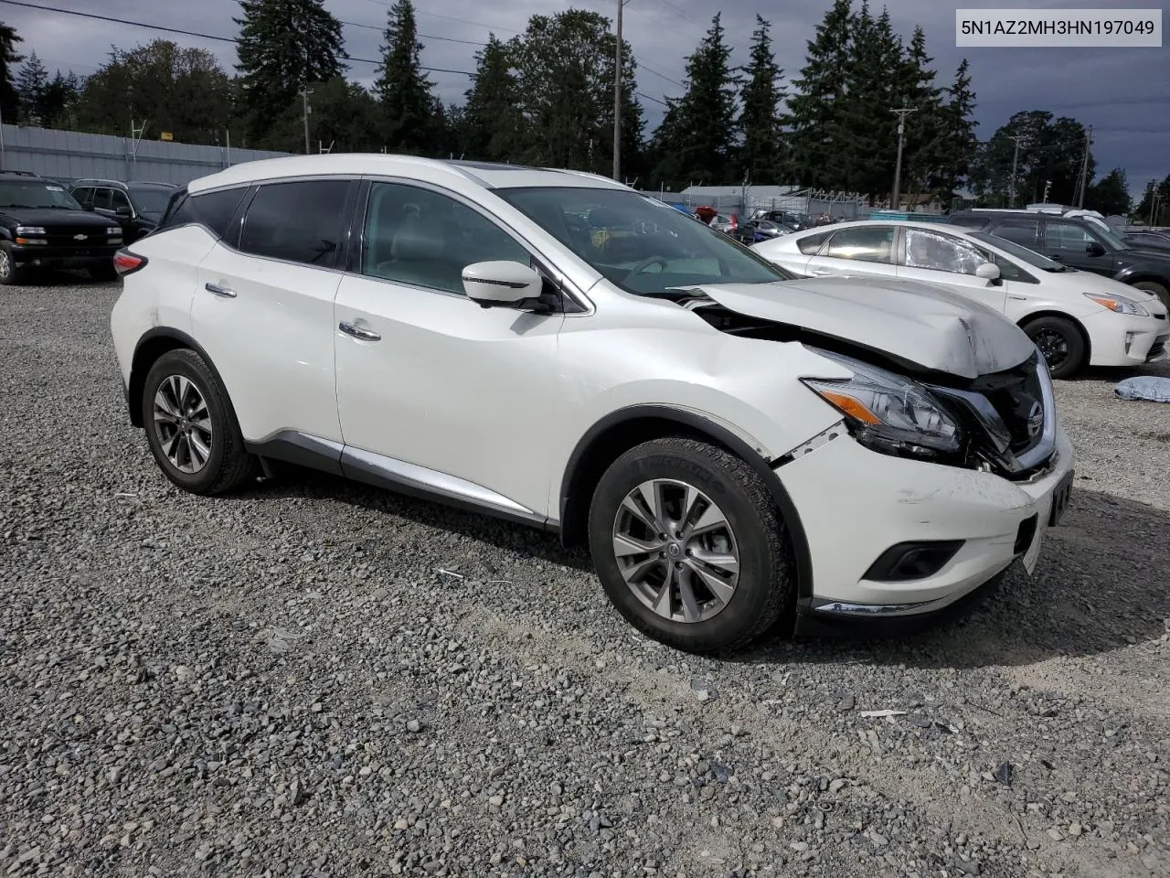 2017 Nissan Murano S VIN: 5N1AZ2MH3HN197049 Lot: 74140824