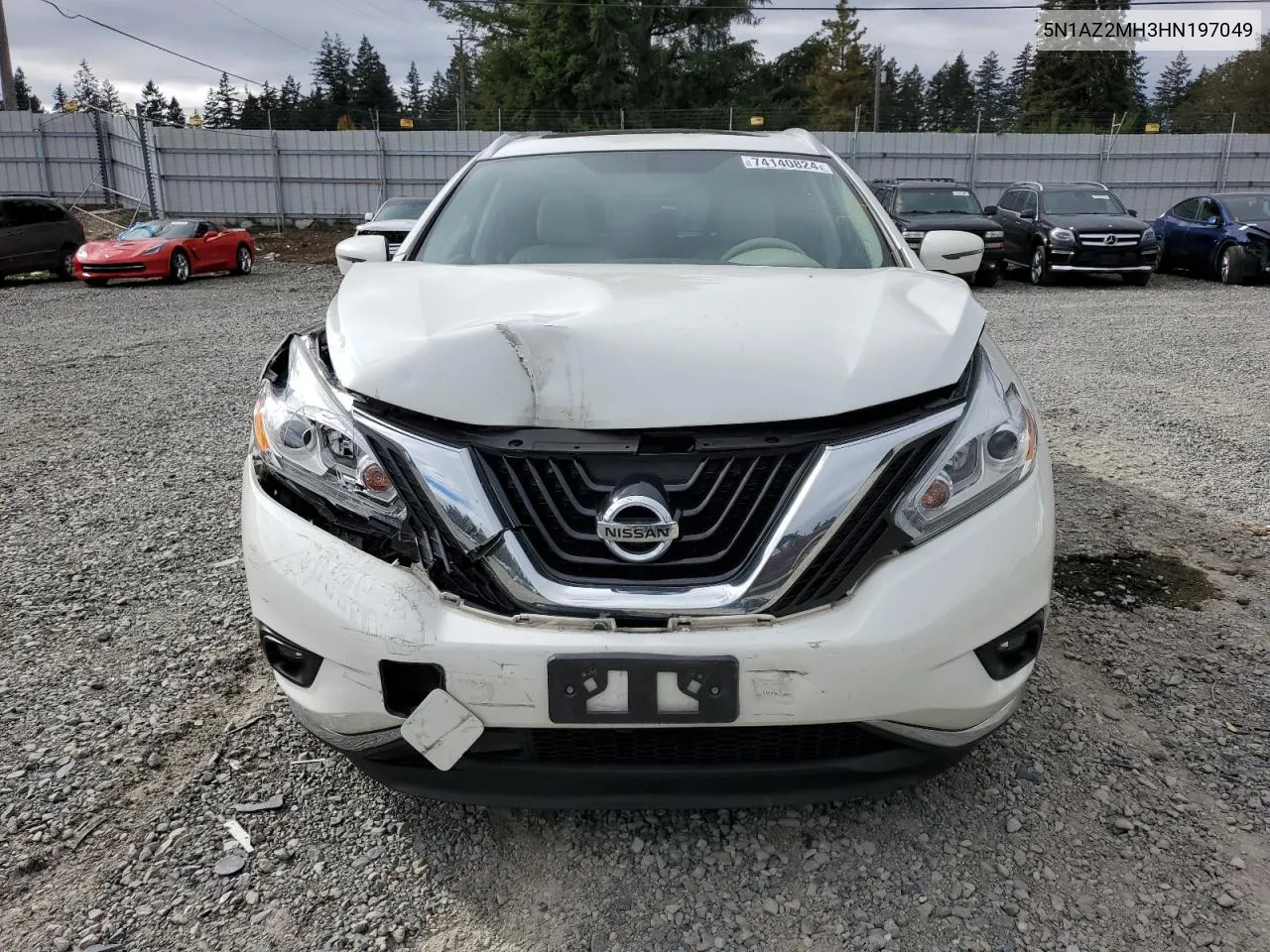 2017 Nissan Murano S VIN: 5N1AZ2MH3HN197049 Lot: 74140824