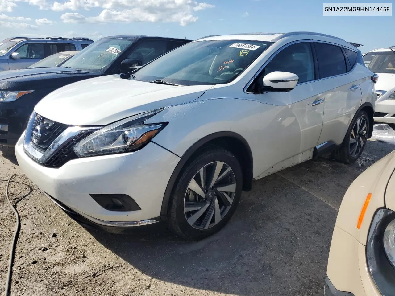 2017 Nissan Murano S VIN: 5N1AZ2MG9HN144458 Lot: 74687084