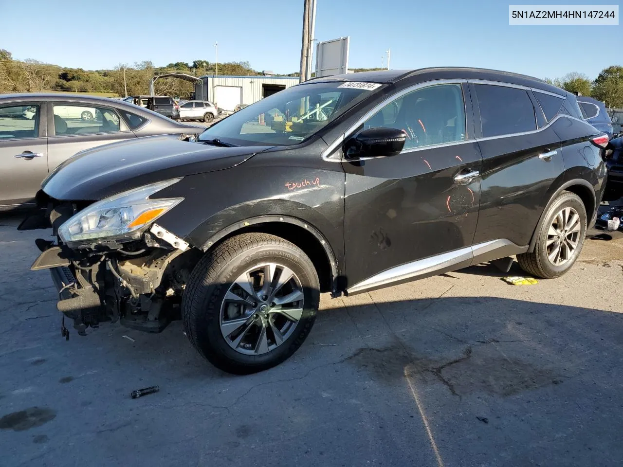 2017 Nissan Murano S VIN: 5N1AZ2MH4HN147244 Lot: 74731874