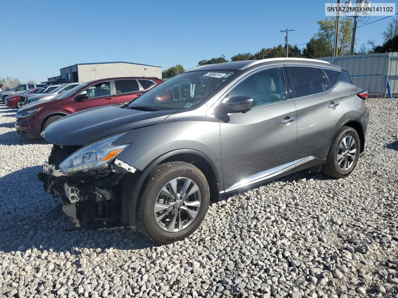 2017 Nissan Murano S VIN: 5N1AZ2MGXHN141102 Lot: 74804014