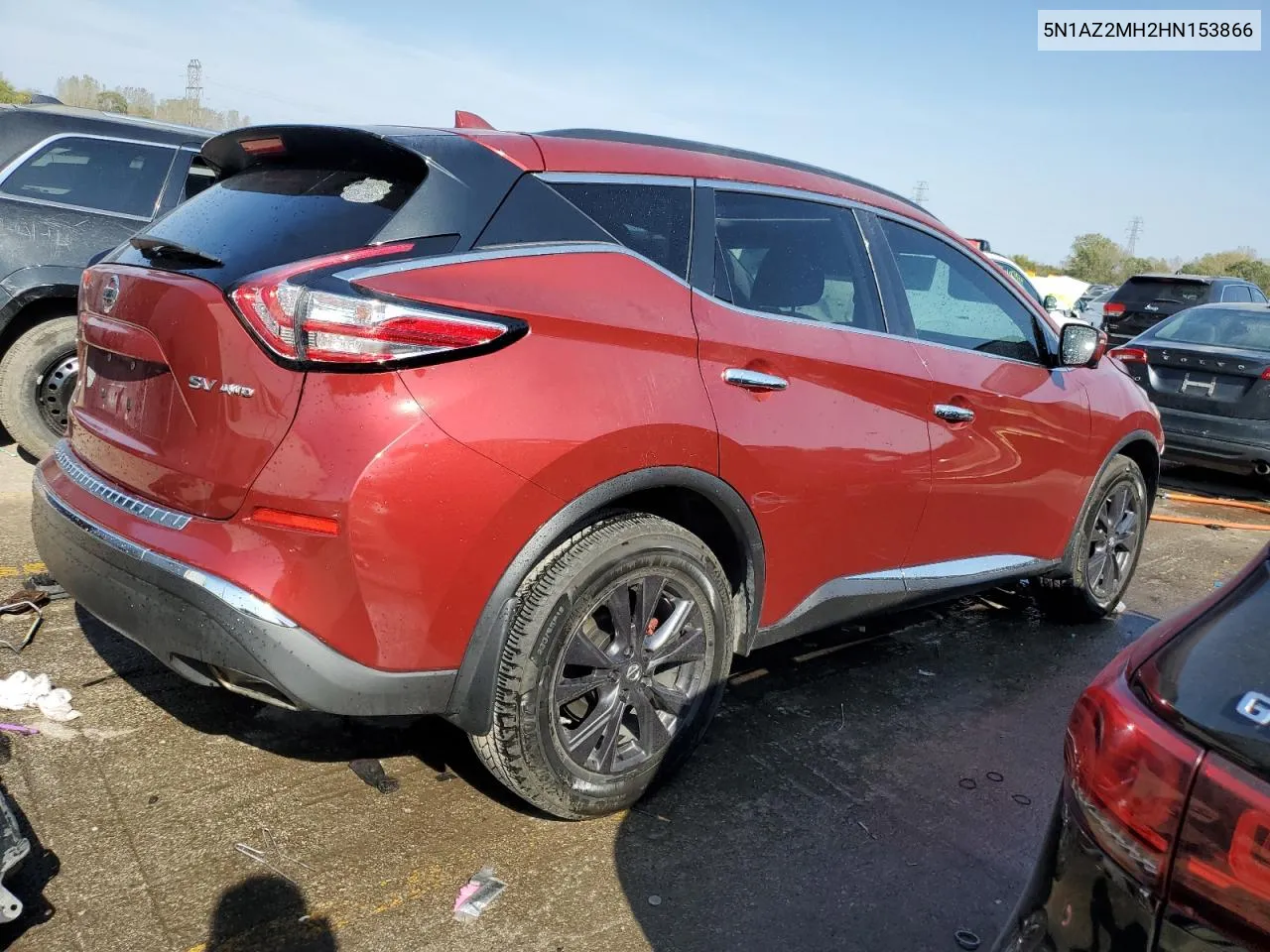 2017 Nissan Murano S VIN: 5N1AZ2MH2HN153866 Lot: 74976614