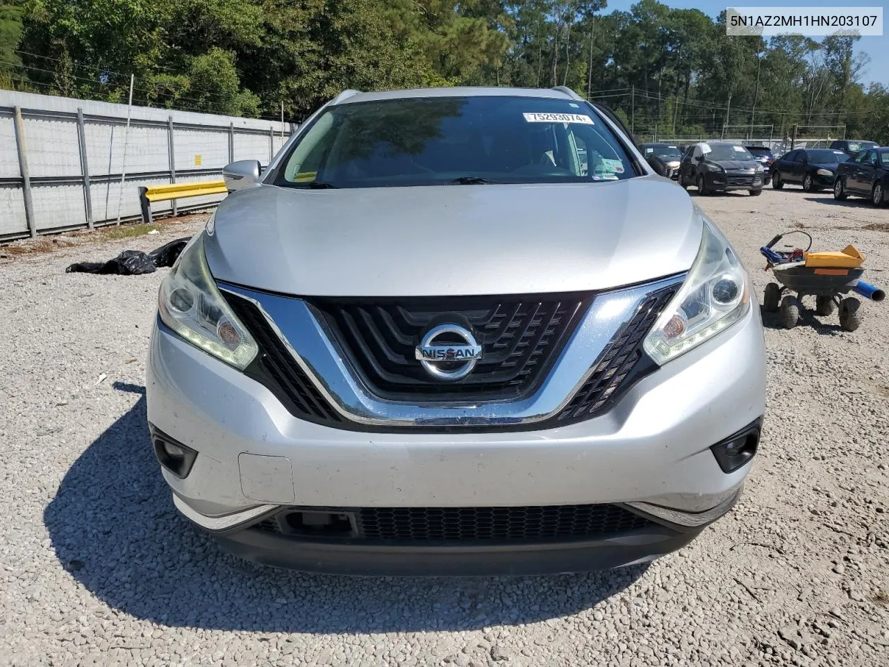 2017 Nissan Murano S VIN: 5N1AZ2MH1HN203107 Lot: 75293074