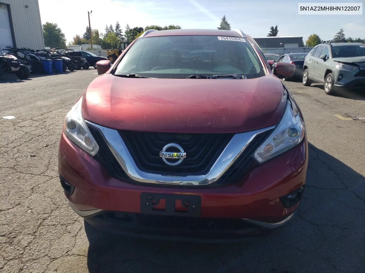 2017 Nissan Murano S VIN: 5N1AZ2MH8HN122007 Lot: 75415354